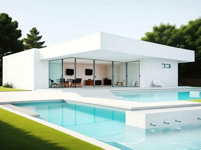 House fran silvestre minimalist arquitectos pine forest swimming between architecture beast pools definition living min spain dino behance myhouseidea